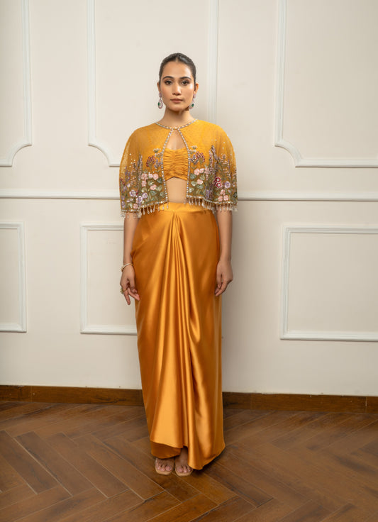 Mustard Yellow Cape Set