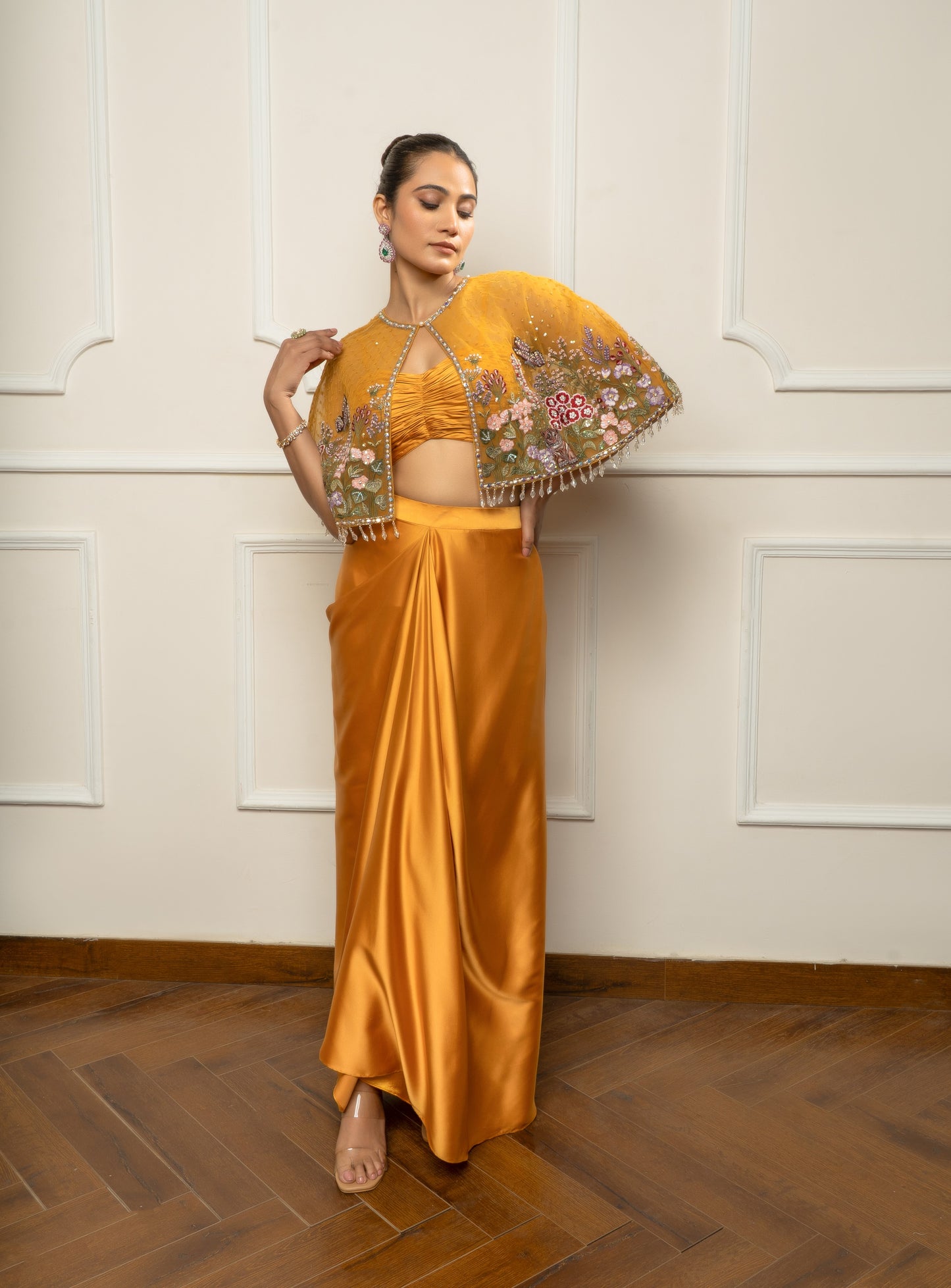 Mustard Yellow Cape Set