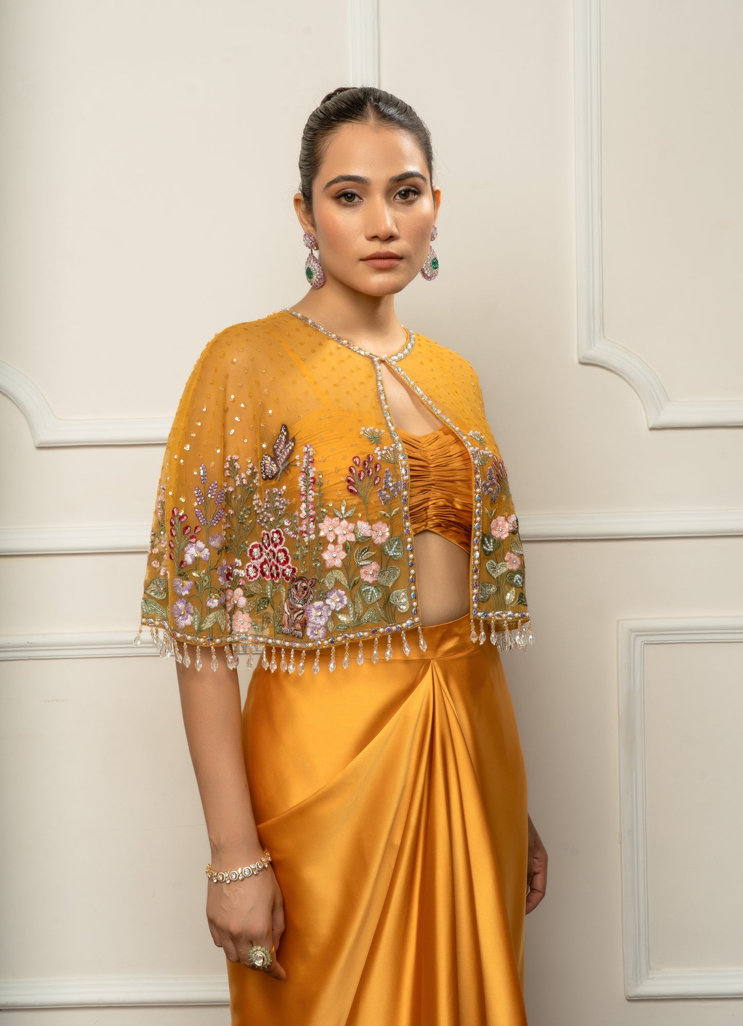Mustard Yellow Cape Set