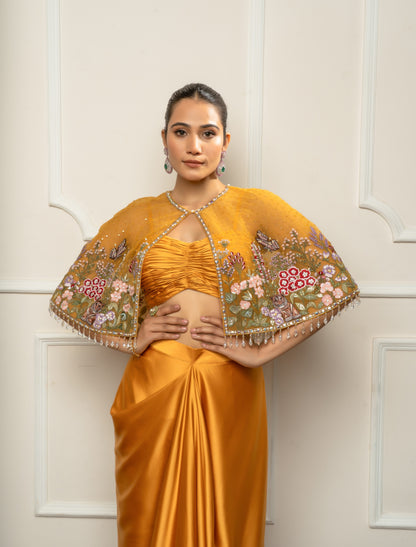 Mustard Yellow Cape Set